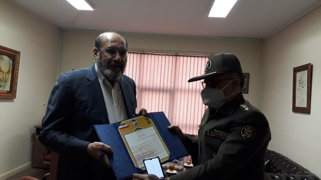 دیدار رئیس اداره قوانین، امور حقوقی و پارلمانی ارتش با رئیس اتحادیه سراسری کانونهای وکلای دادگستری ایران (اسکودا)