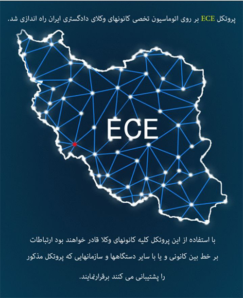 راه اندازی پروتکل ارتباطی ECE بر روی اتوماسیون تخصصی کانون‌های وکلای دادگستری